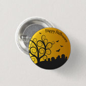 Happy Halloween Graveyard | Schaltfläche Button (Vorne & Hinten)