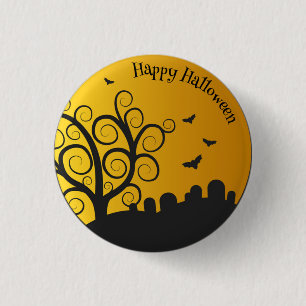 Happy Halloween Graveyard   Schaltfläche Button