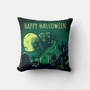 Happy Halloween Graveyard Zombie Hand Kissen