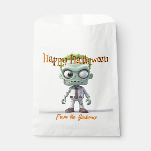 Happy Halloween GREEN MONSTER Geschenktütchen (Vorderseite)