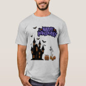 Happy Halloween grey T-Shirt (Vorderseite)