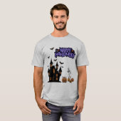 Happy Halloween grey T-Shirt (Vorne ganz)