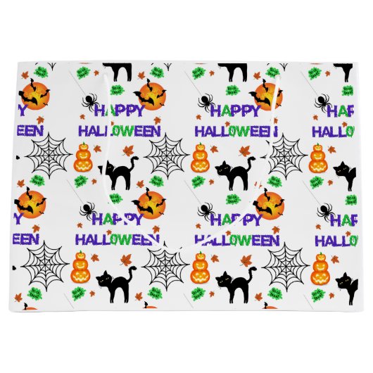Happy Halloween Große Geschenktasche Geschenktüte (Vorderseite)