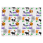 Happy Halloween Große Geschenktasche Geschenktüte (Rückseite)