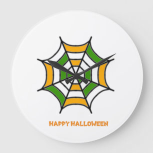 Happy Halloween Große Wanduhr