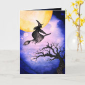 Happy Halloween Grußhewitze Karte (Gelbe Blume)