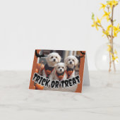 Happy Halloween Grußkarte Karte (Gelbe Blume)