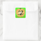 Happy Halloween Gymnastik Quadratischer Aufkleber (Tasche)