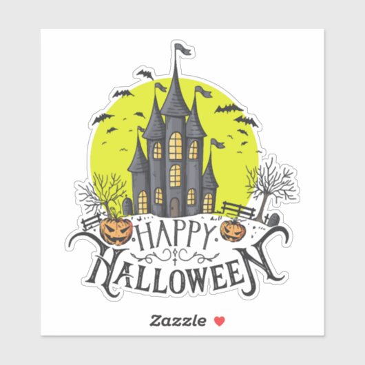 happy Halloween, Halloween party, funny Halloween  Aufkleber (Blatt)
