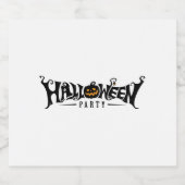 happy Halloween, Halloween party, funny Halloween Schaumweinetikett (Einzelnes Label)