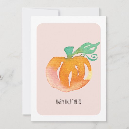Happy Halloween Hand Painted Pumpkin Card (Vorderseite)