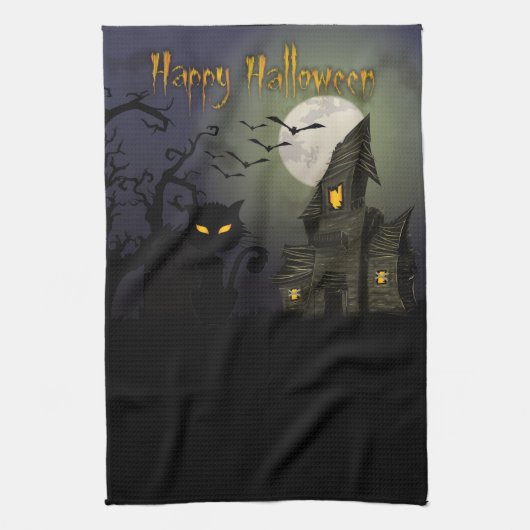 Happy Halloween Handtuch (Vertikal)