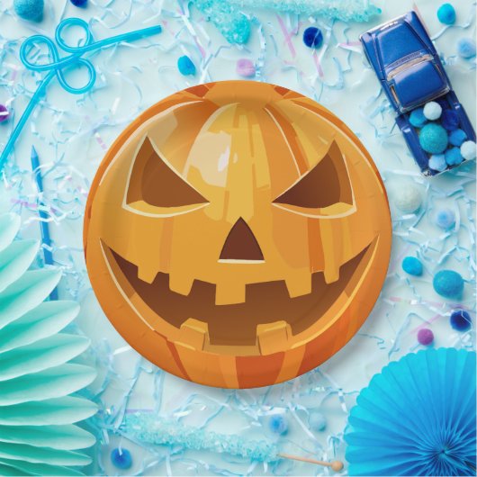 Happy Halloween Harvest Pumpkins Pappteller (Party)
