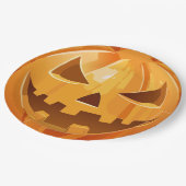 Happy Halloween Harvest Pumpkins Pappteller (Schrägansicht)