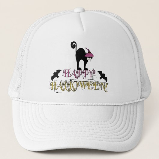 Happy Halloween Hat Truckerkappe (Vorderseite)