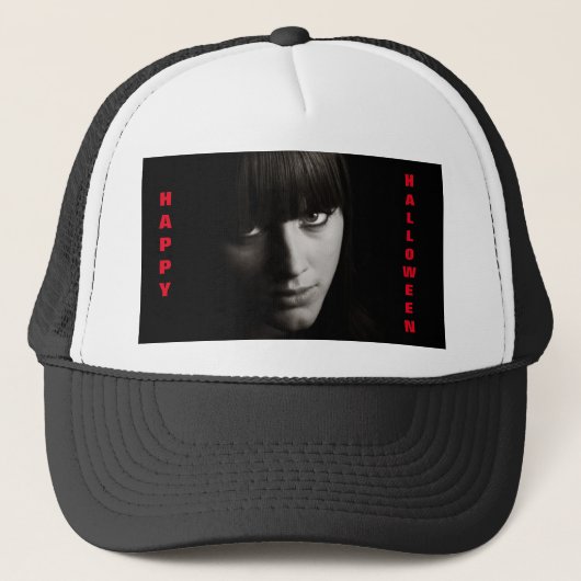 HAPPY HALLOWEEN HAT TRUCKERKAPPE (Vorderseite)