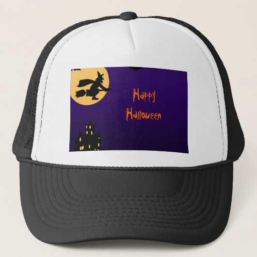 Happy Halloween Hat Truckerkappe (Vorderseite)