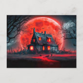 Happy Halloween Haunted House Postkarte (Vorderseite)