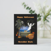 Happy Halloween Hawaiian Style Postkarte (Stehend Vorderseite)