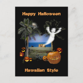 Happy Halloween Hawaiian Style Postkarte