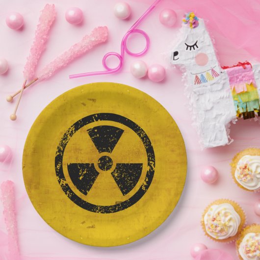 Happy Halloween Hazard Radiation Warnung Pappteller (Party)