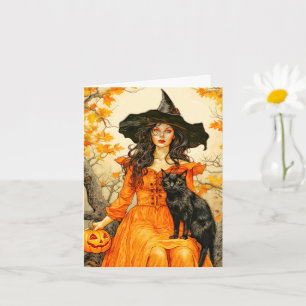 Happy Halloween Herbsthexe Karte