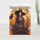 Happy Halloween | Herbsthexe Karte (Vorderseite)