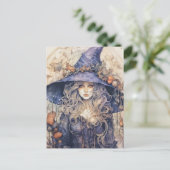 Happy Halloween | Herbsthexe Postkarte (Stehend Vorderseite)