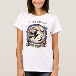 Happy Halloween Hexe auf Broom T-Shirt