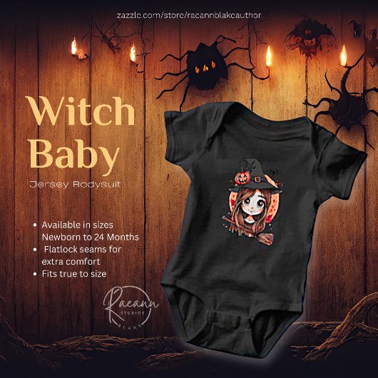 Happy Halloween Hexe Baby Jersey Bodysuit Baby Strampler