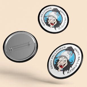 Happy Halloween Hexe Button