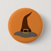 Happy Halloween Hexe Button (Vorderseite)