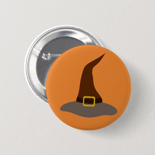 Happy Halloween Hexe Button (Vorne & Hinten)