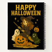 Happy Halloween Hexe Notizblock (Rückseite)