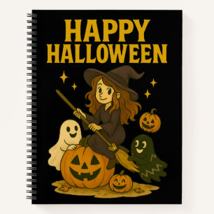 Happy Halloween Hexe Notizblock