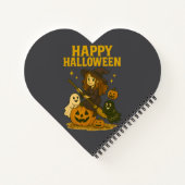 Happy Halloween Hexe Notizblock (Rückseite)