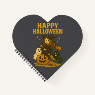 Happy Halloween Hexe Notizblock