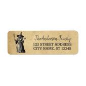 Happy Halloween Hexe Rücksendeadresse (Vorne)