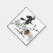 Happy Halloween Hexe und Fledermäuse Serviette (Ecke)