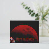 Happy Halloween - Hexe und Mond - Postkarte (Stehend Vorderseite)
