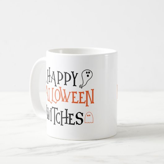 Happy Halloween Hexen Kaffeetasse (Vorderseite Links)