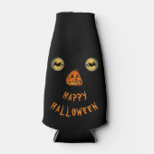 Happy Halloween Hexenaugen und Kürbisnase Flaschenkühler (Vorderseite)