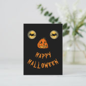 Happy Halloween Hexenaugen und Kürbisnase Postkarte (Stehend Vorderseite)