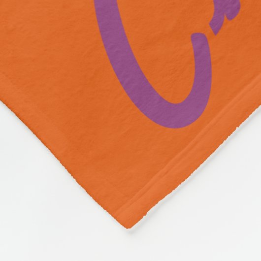 Happy Halloween Hexenhut auf Orange Personalisiert Fleecedecke (Ecke)