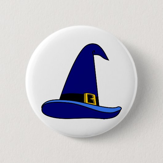 Happy Halloween Hexenhut Button (Vorderseite)