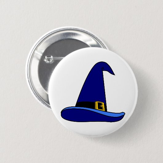 Happy Halloween Hexenhut Button (Vorne & Hinten)