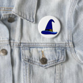 Happy Halloween Hexenhut Button (Beispiel)
