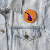 Happy Halloween Hexenhut Button (Beispiel)
