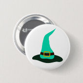 Happy Halloween Hexenhut Button (Vorne & Hinten)