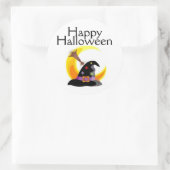 Happy Halloween Hexenhutenheber - individuell ange Runder Aufkleber (Tasche)